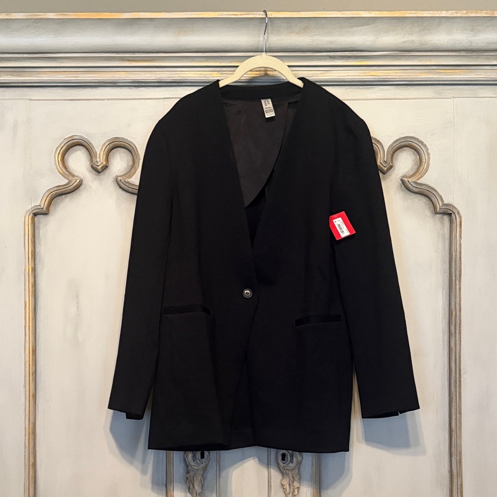 NEW! Spanx The Perfect Collarless Blazer in Classic Black